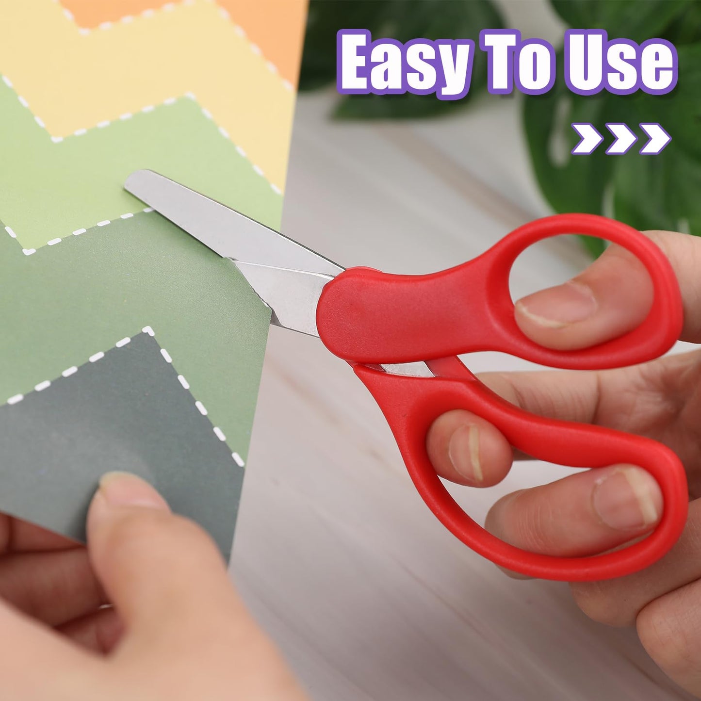 36 Packs Kids Scissors, Scissors for School, Safety Blunt Tip 5 Inch School Student Blunt Tip Kids Craft Safety Comfort Grip for Children Cutting Paper
