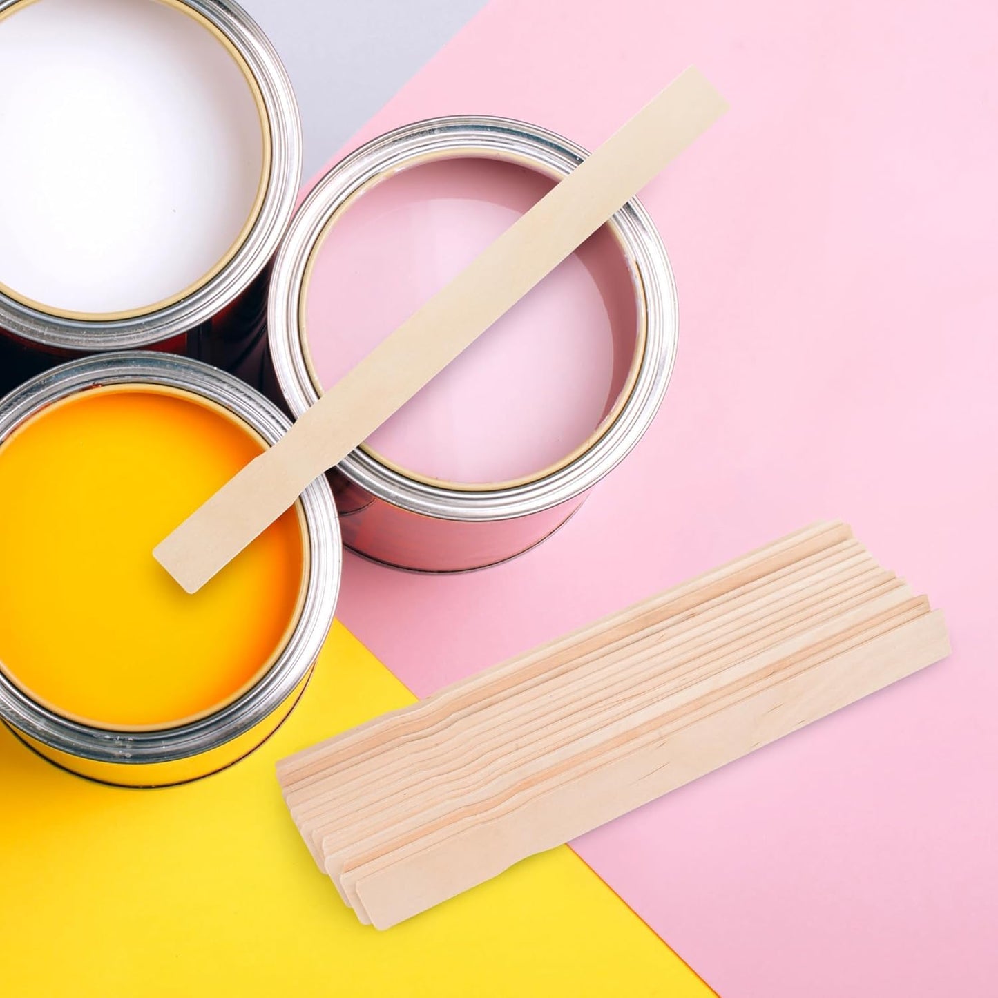 120 Pieces Paint Stir Sticks, 12 Inch Long Wooden Paint Stirrers for Mixing Paint, Paint Sticks for Library Markers or Garden Plant Labels, Mixing Sticks for DIY Craft Sticks