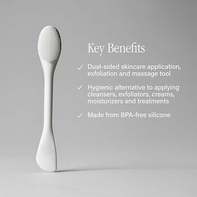 SKINN Pore Polishing Wand, Silicone Facial Cleansing Brush - Dual-Sided Face Scrubber with Gentle Deep Cleaning Exfoliation for All Skin Types - Manual Pore Cleansing Tool for Women & Men - BPA-Free