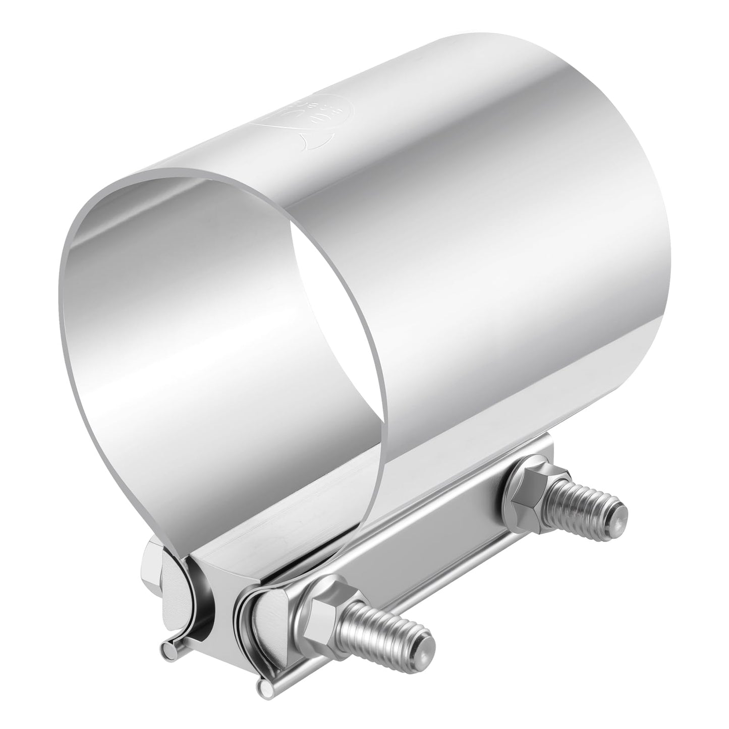 EVIL ENERGY 3.5 Inch Exhaust Clamp, 3 1/2" Butt Joint Band Clamp Sleeve Coupler Stainless Steel for Pipes, Mufflers, Catalytic Converters 2PCS