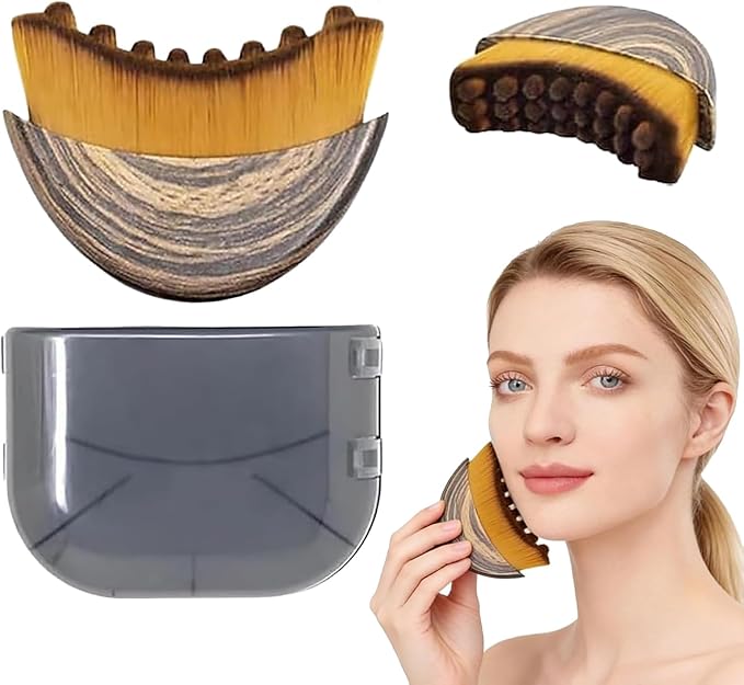 1Pcs Lymphatic Contour Face Brush, Lymphatic Drainage Massager, Ergonomic Face Beauty Tool，Designed to Fit The Skin Precisely and Relieve Fatigue for All Skin Types