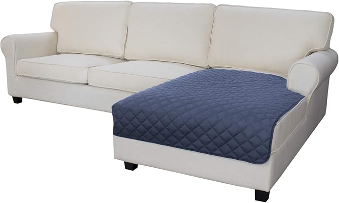 Easy-Going Sectional Couch Covers for Dogs L Shape Sofa Cover Reversible Sofa Slipcover Chaise Lounge Cover Furniture Protector Cover for Pets Dog Cat (42 x 68 inches, DarkBlue/DarkBlue)