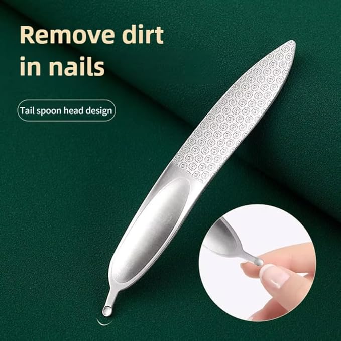 3 Pack Stainless Steel Nail Files Fingernail Files Set with Czech Glass Nail Files Crystal Glass Fingernail File Double Sided Metal Nail File for Fingernails Filing Shaping Toenails Smoothing