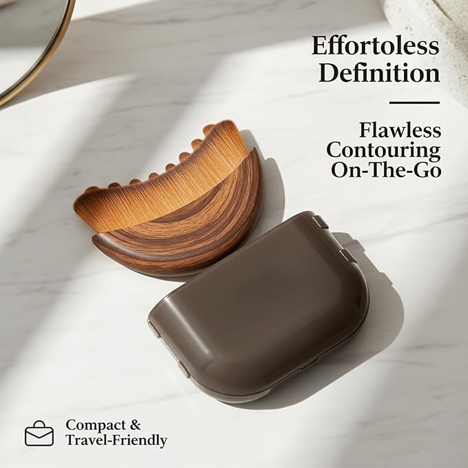 Aeki Lymphatic Contour Face Brush - Lymphatic Drainage Massager, Dry Facial Gentle Beauty Tool - Chin & Jawline Sculpting - for All Skin