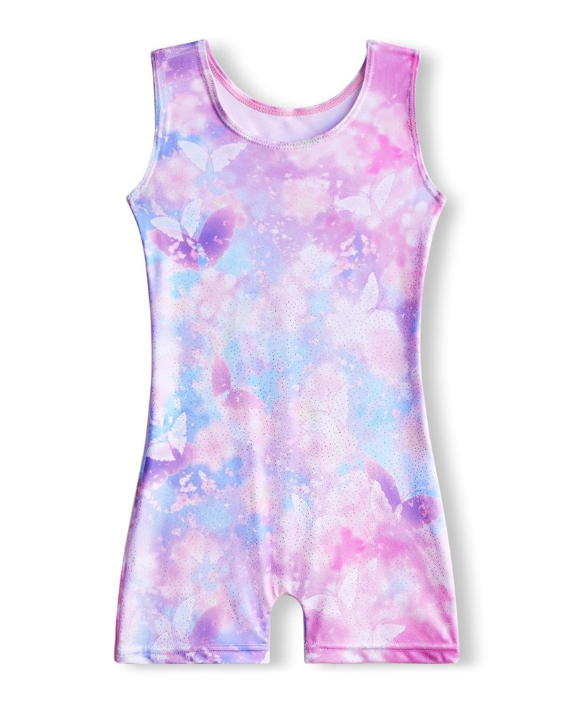 YDMZX Girls Gymnastics Leotard with Built-in Shorts – Sparkly, Durable No-See-Through Fabric, 4-Way Stretch