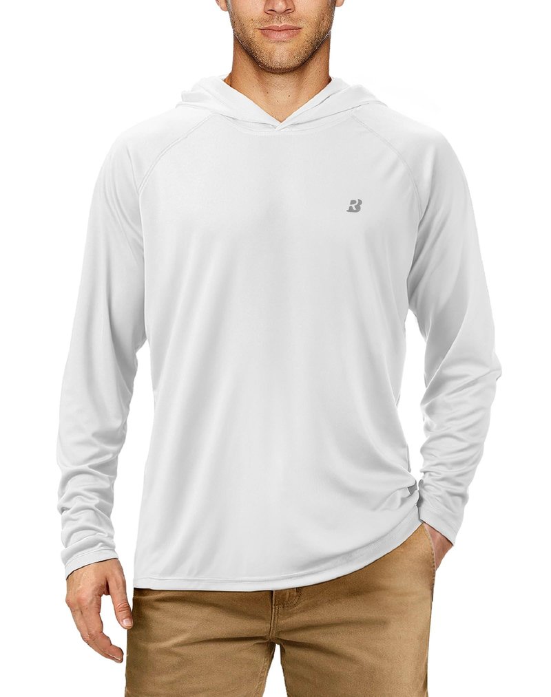 Roadbox UPF 50+ Fishing Shirts for Men Long Sleeve Sun Protection Lightweight Outdoor UV Hiking Shirts