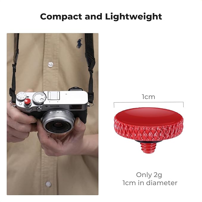 K&F CONCEPT Camera Shutter Button 3 PCS Red Quick Release Button Compatible with Fuji X-T5 X-T4 X-T30 X100VI X100V X-E4, Sony RX1RIII RX10VI RX10III RX100VII, Lei ca Q3 M10 M11, Compatible with Ni kon DF F3