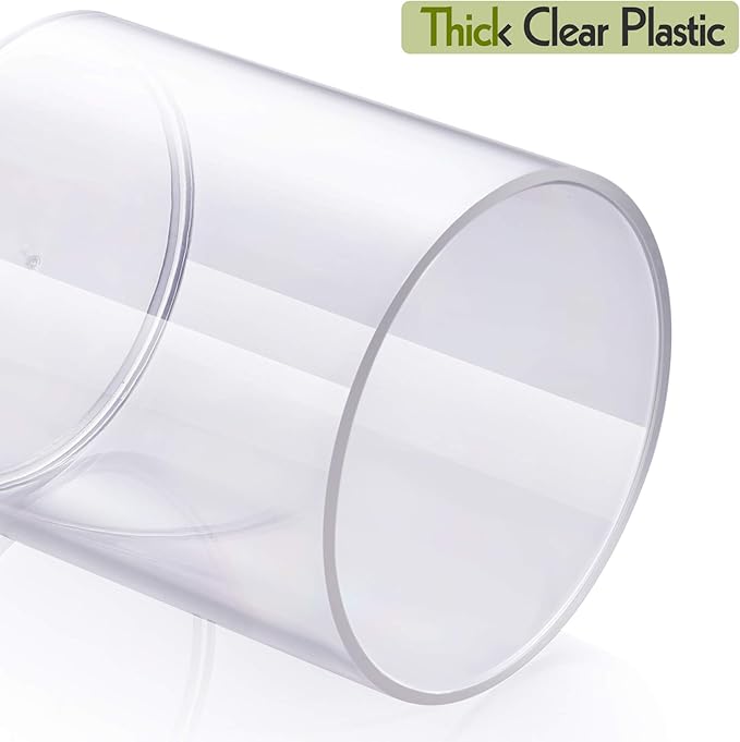 2 Pack Acrylic Qtip Holder Dispenser for Cotton Swabs, Balls, Pads, Floss Picks- Small Clear Plastic Canister Apothecary Jar Set, Bathroom Essentials Accessories Decor, Vanity Makeup Storage Organizer