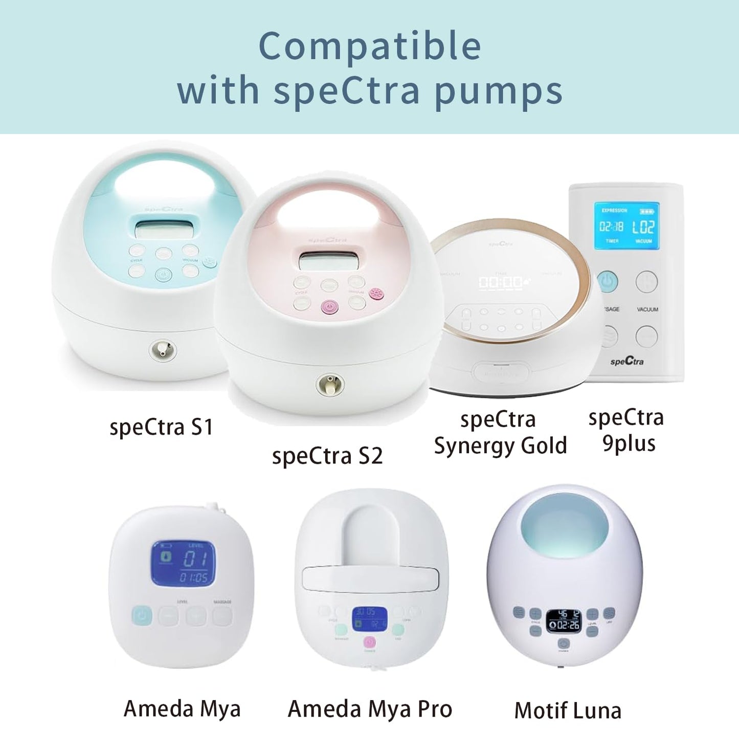 Momstouch 16mm Flange and Duckbill Valve Compatible with Spectra S1 S2 9 Plus Breastpump Replacement to Spectra Pump Parts, Not Original, Replace Accessories.