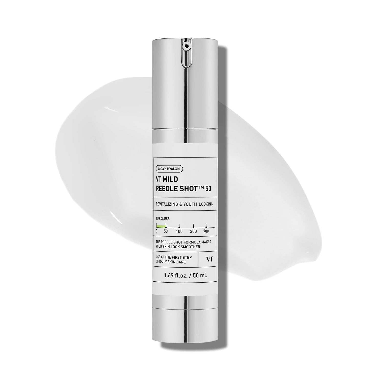 VT COSMETICS CICA Reedle Shot 50, Spicule Microneedling Serum for Pore Care & Exfoliation, Exosome, Centella Asiatica for Glass Skin, Smooth Texture, Korean Liquid Skin Booster (1.69 Fl Oz / 50ml)
