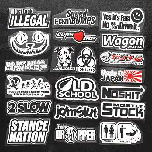 JDM Race Car Decals - Japanese JDM Reflex Hard Hat Stickers - Funny Adult Stickers