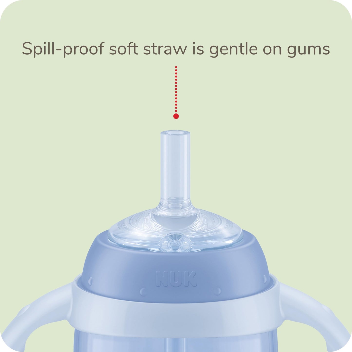NUK Learner Straw Cup 10oz - Toddler Cup with Soft Straw for Easy Drinking Suitable for Ages 8 Months and Up