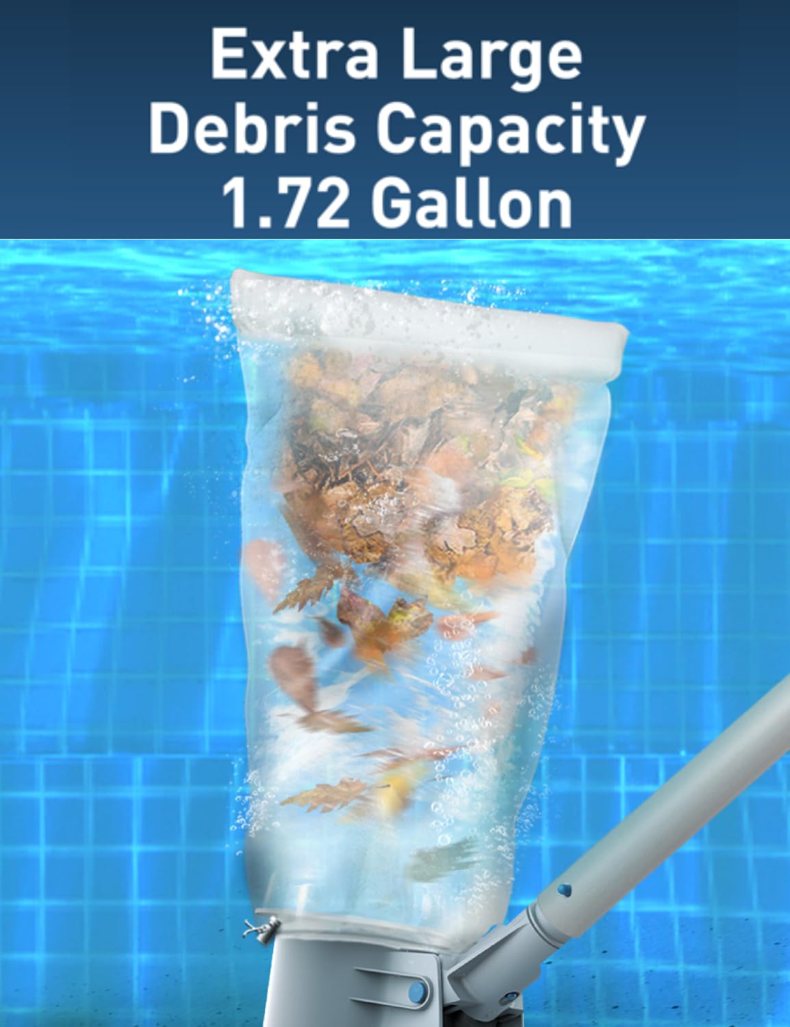 KOKIDO Replacement Filter Bags Set (Standard and Fine filter) for Handheld Pool Vacuum KOKIDO XTROVAC 410 XTROVAC 910, Standard filter - 250 microns, Fine filter - 75 microns