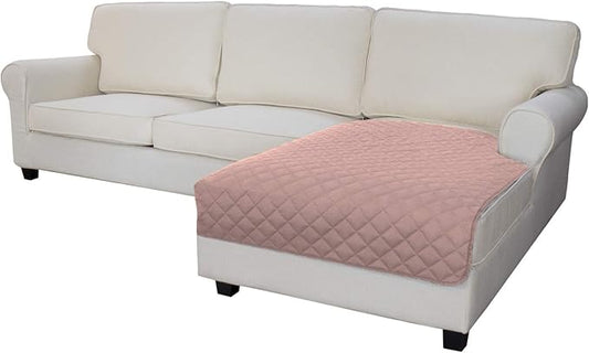 Easy-Going Sectional Couch Covers for Dogs L Shape Sofa Cover Reversible Sofa Slipcover Chaise Lounge Cover Furniture Protector Cover for Pets Dog Cat (42 x 68 inches, Pink/Pink)