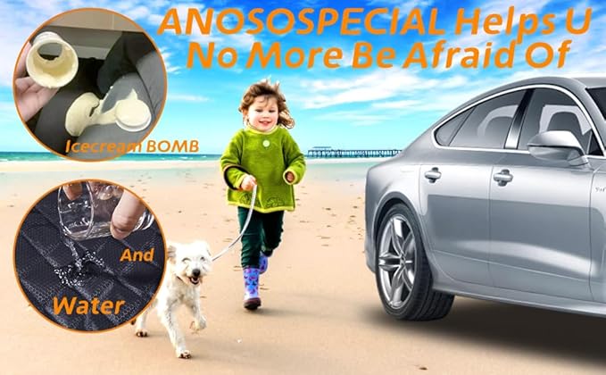 Dog Car Seat Cover for Back Seat Cover for Kids Car Seat Protector for Dogs Nonslip Water Proof Universal Fit Dog Car Seat Cover for ISOFIX Truck SUV(Large,Black)