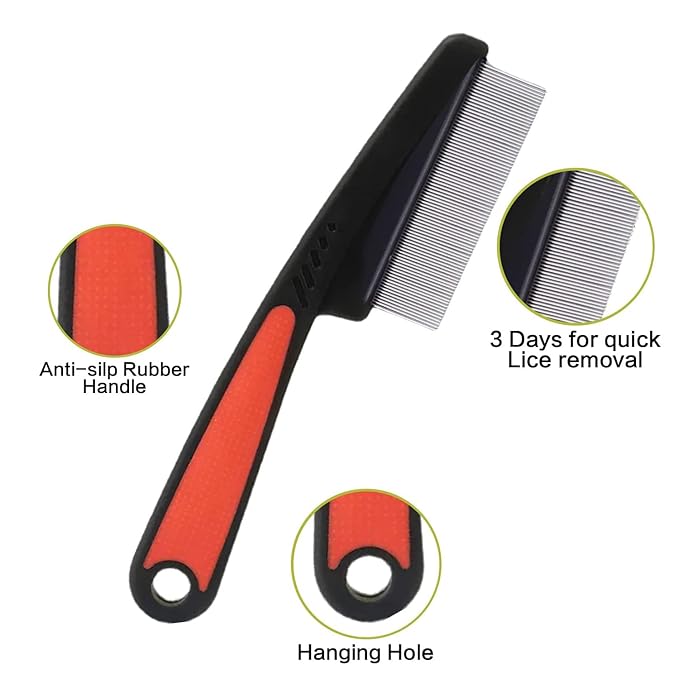 Dandruff Comb, Hollow Tooth Button Comb, Detoxing Comb Energy Massage Comb, Scalp Psoriasis Comb Dandruff Removal Comb, Lice Comb Multifunctional Hairbrush (Brown+Red)