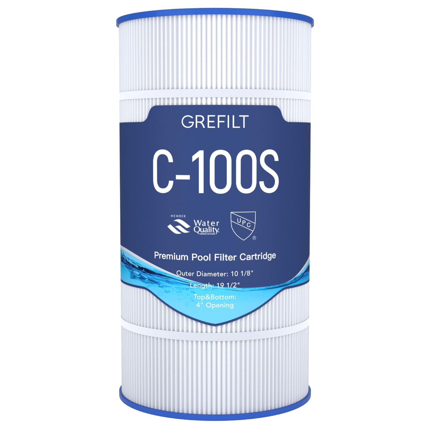 Grefilt C100S Pool Filter Cartridge, Compatible with Hayward SwimClear C100S, CX100XRE, Replaces Ultral-D3, 100 sq.ft