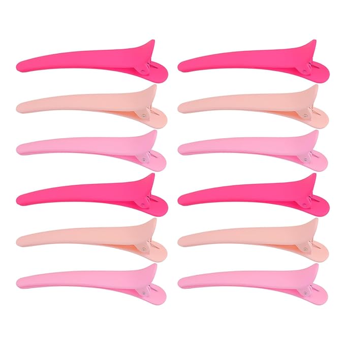 12 Pcs Hair Clips for Styling Sectioning Duckbill Hair Clips for Women Alligator Hair Clip Plastic Non-Slip Hair Barrettes Pins for Professional Salon 3 Inch Hair Accessories (3 Colors)
