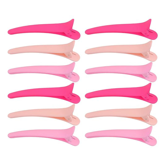 12 Pcs Hair Clips for Styling Sectioning Duckbill Hair Clips for Women Alligator Hair Clip Plastic Non-Slip Hair Barrettes Pins for Professional Salon 3 Inch Hair Accessories (3 Colors)