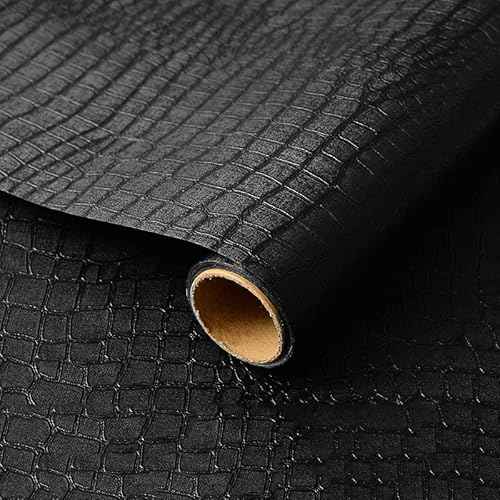 Black Wallpaper Peel and Stick Wallpaper Self Adhesive Removable Wall Paper Vintage15.7 x118 Textured Wallpapers Dark Black Contact Paper for Bedroom Cabinets and Drawers Vinyl Roll