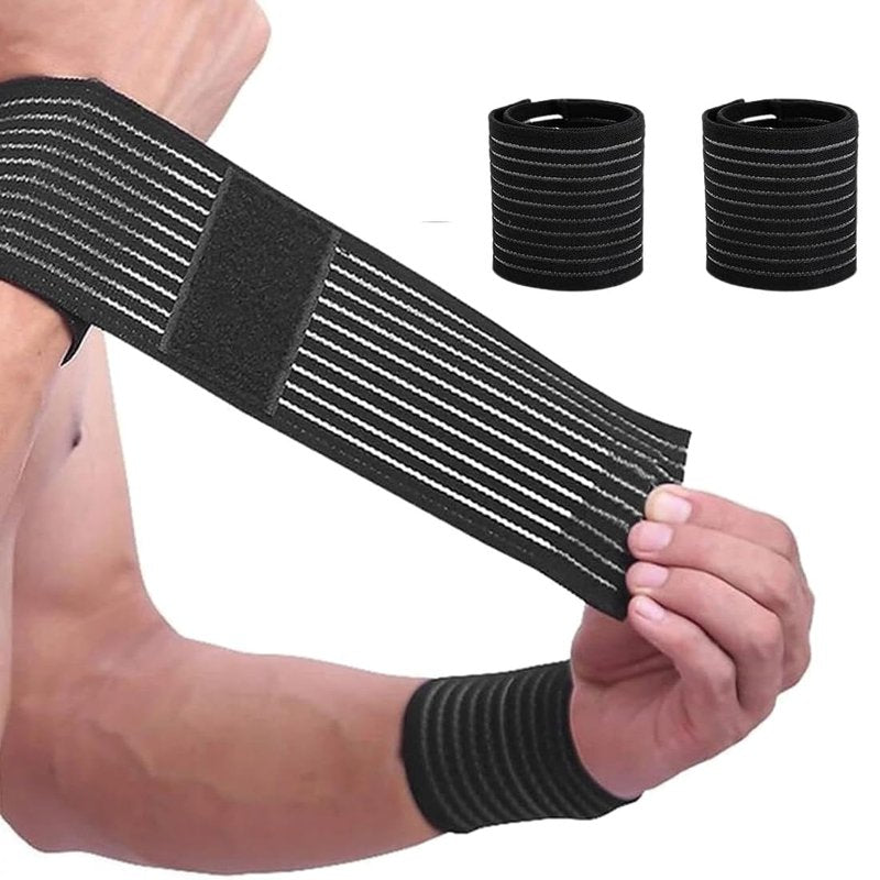 Compression Wrist Wraps, High-Elastic Wrist Bands Support for Men & Women, Breathable Elastic Brace for Sports, Pain Relief, & Injury Recovery for Weightlifting, Gym, Tendonitis & Carpal Tunnel (2 Pack)