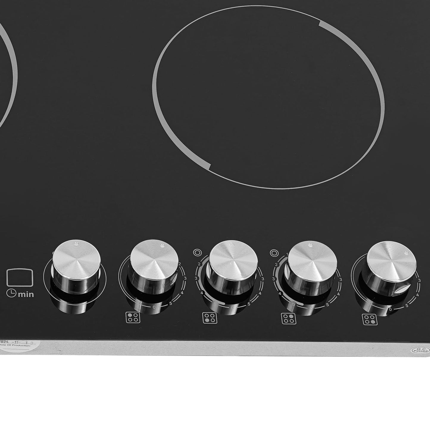 4-Burner Electric Cooktop, 30" x 20" Electric Ceramic Cooktop with Knob Control, 110V 1200W Built-in Stove Top with 0-90mins Timer, for Home, Commercial Kitchen, for Hotel, Restaurant