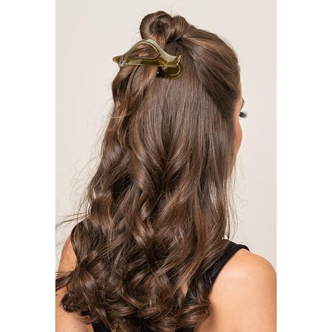 Flat Claw Clips Barrettes for Women - Alligator Hair Clips (3 Pcs), Duck Billed Clips for Thin & Medium Hair Styling, Jaw Clamps