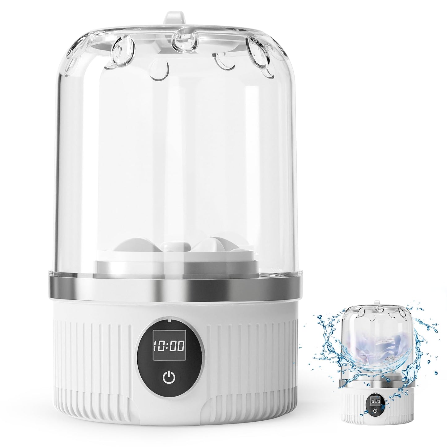 Portable Washing Machine,Mini Underwear Washer with LED Display,1L Small Washer,IP67 Waterproof, Delicate Wash for Socks,Bikinis & Doll Clothes,Ideal for Travel,Apartment,Camping,Dorms