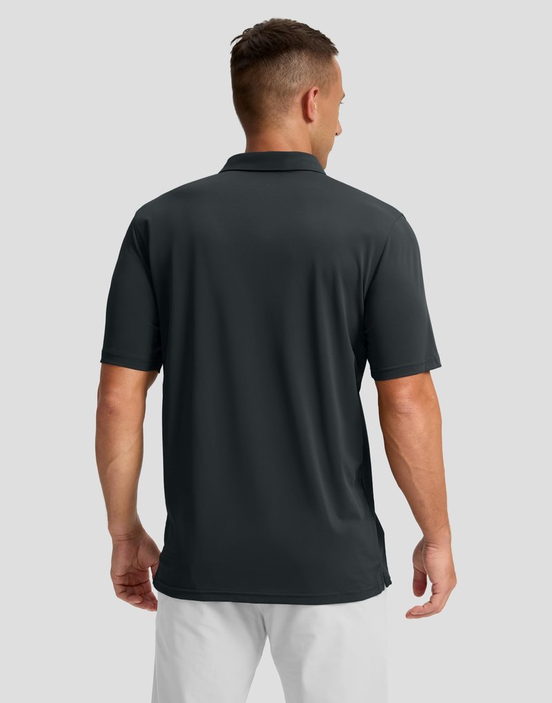 Men's Golf Shirts Dry Fit Moisture Wicking Performance Short Sleeve Collared Polo Shirts for Casual Athletic Business (Black Galaxy, 4XL)