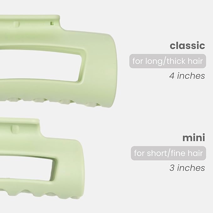 The Original Mello Hair Claw Clip Squishy Claw Clip Made in Korea Patent Pending 30021976 (Green, Medium)