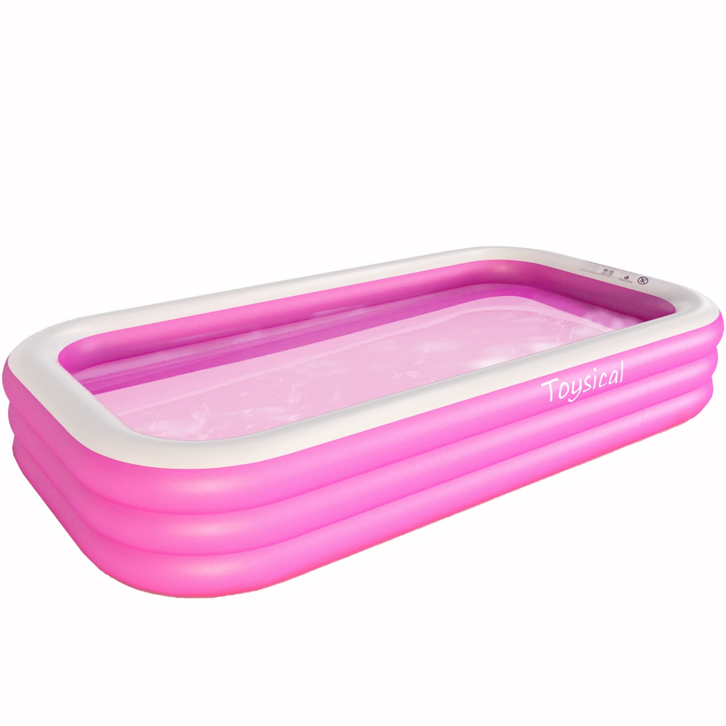 Toysical Inflatable Pool for Kids and Adults - 118 x 72 x 22 - More Durable Than Other Blow up Pools for Adults - Includes Patches