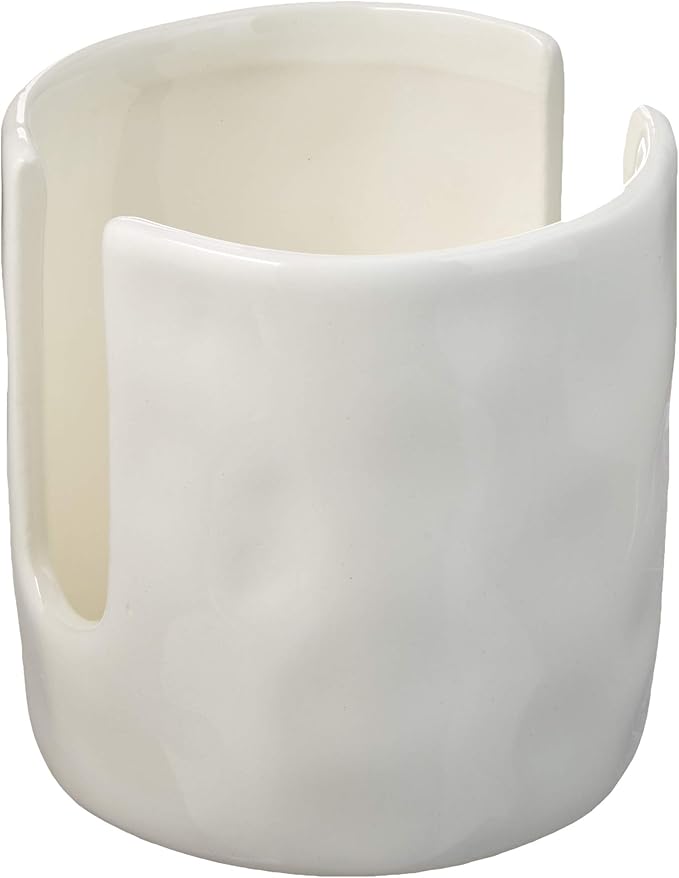 Mud Pie Kitchen Dish Sponge Holder Caddy, Off White