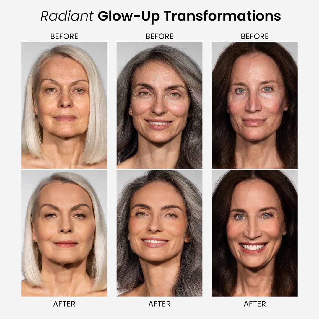 Prime Prometics Color Changing Foundation for Mature Women – Instantly Adapts to Your Skin Tone – Buildable Light-to-Medium Coverage – 12-Hour Wear – Natural Dewy Finish – Hypoallergenic