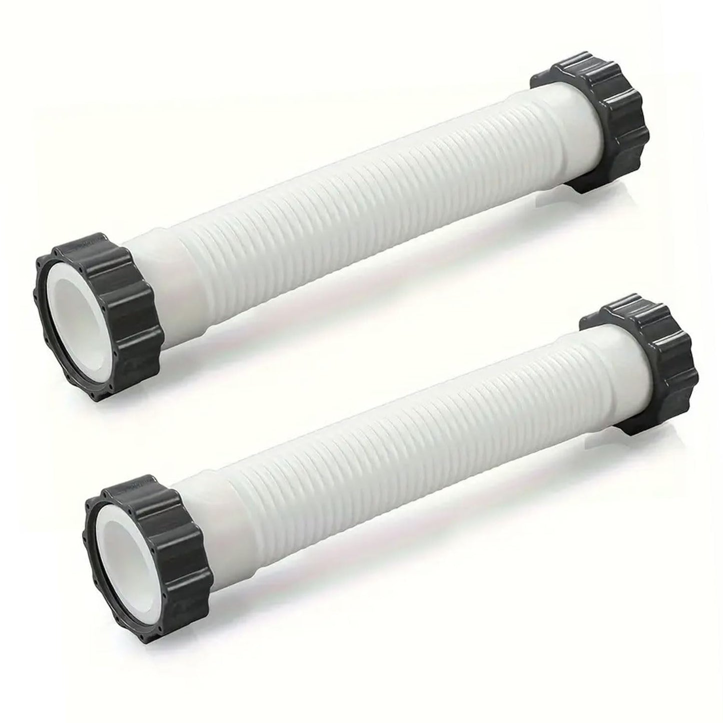 1-1/2 Inch 11535 Replacement Pool Hose for above ground pools - 1.5" Pool Sand Filter Pump Hose for Intex Sand Filter Pumps & Saltwater Systems 26371CA 26371EH 28647EG (White -2 Pack)