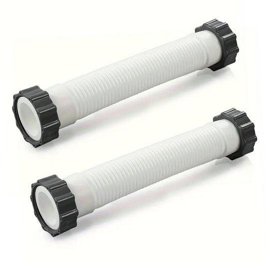 1-1/2 Inch 11535 Replacement Pool Hose for above ground pools - 1.5" Pool Sand Filter Pump Hose for Intex Sand Filter Pumps & Saltwater Systems 26371CA 26371EH 28647EG (White -2 Pack)