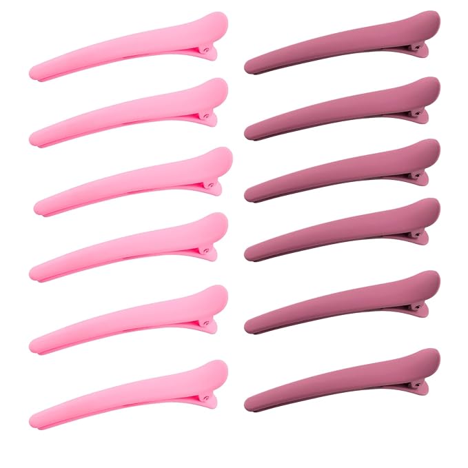 YISSION 12 PCS Hair Clips for Styling Sectioning, 3.1 Inch Matte No Crease Duck Billed Alligator Hair Clips, Hair Barrettes for Women Girls