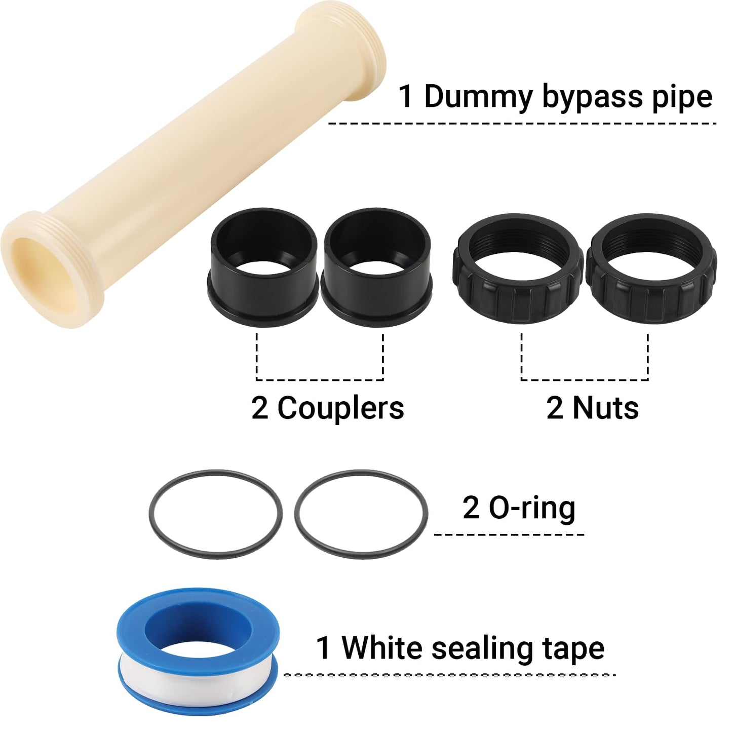 AR-PRO Bypass Dummy Cell Intended for 520588 Salt System, Compatible with Pentair Intellichlor IC Models Salt Chlorinator, Pool Winter Protection Bypass Pipe, Prolong Life of Pool Chlorinator System