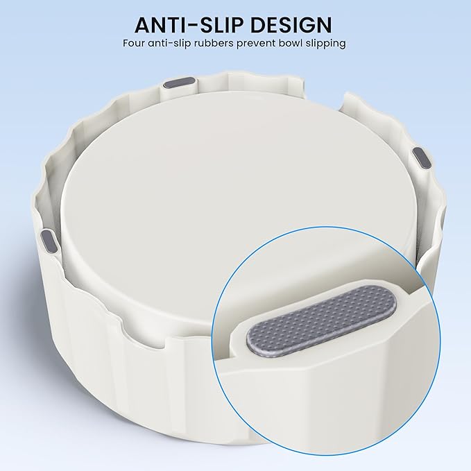 Dog Water Bowl No Spill 70oz/2L Large Capacity Dispenser Non Slip No Splash Bowl Pet Slow Feeder No Drip Dog Water Bowl on Vehicle Slow Water Bowl for Dogs and Cats