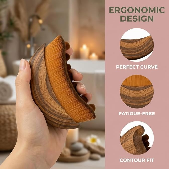 Lymphatic Contour Face Brush for Sculpting, Reduces Puffiness & Restores Definition, Gentle Soft Bristles, 2 Pack