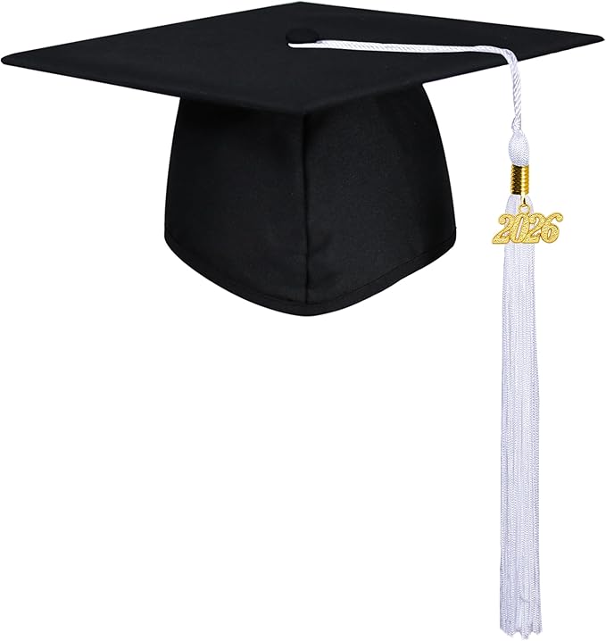 GraduationMall Matte Graduation Cap with 2026 Tassel for High School & Bachelor