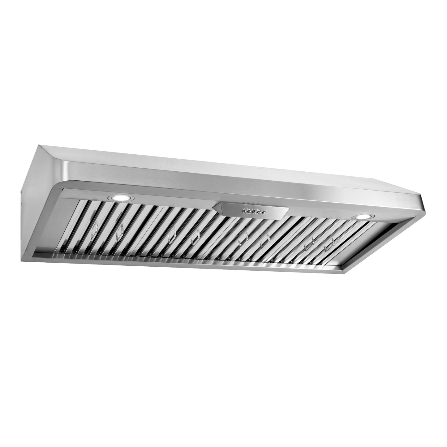 COSMO COS-QB48 48 in. Haven Collection 500 CFM Ducted Under Cabinet Range Hood, Button Control, LED Lights, Stainless Steel