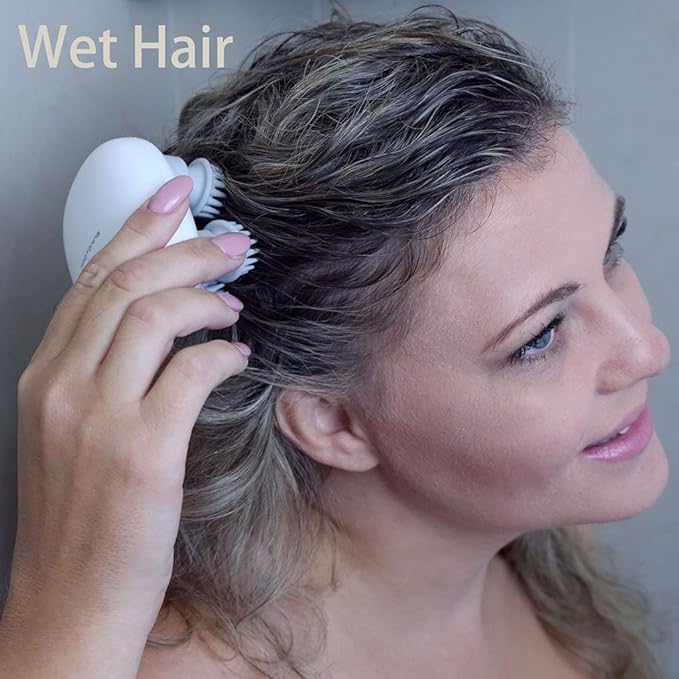 Portable Electric Mini Scalp Massager, Head Scratcher for Hair Growth, Deep Clean and Stress Relax, IPX7 Waterproof Rechargeable, Pets Massager