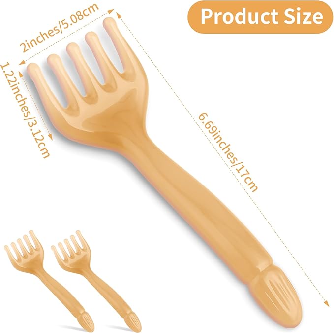 2Pcs Head Massager Manual Hair Scalp Massager Gua Sha Five Claw Massage Tool Comb Portable Handheld Resin Relax Tool for Father's Day Mother's Day Gifts (Amber)