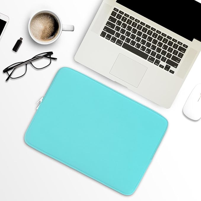 RAINYEAR 15 Inch Laptop Sleeve 15" Protective Soft Case Padded Zipper Cover Carrying Computer Bag Specially Compatible with 15.4" MacBook Pro/Air A3448 A3241 A2941 A3114 A1938 A1707 A1990 (Blue)