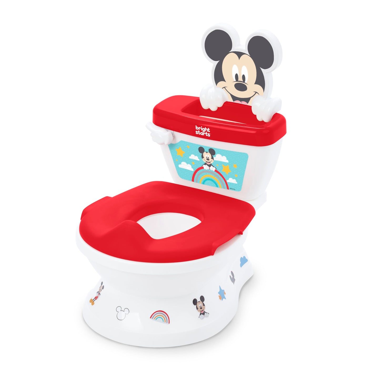 Bright Starts Disney Junior Princess My Size Potty Training Toilet, Toddler Potty Chair with Flushing & Cheering Sounds, Removable Seat with Splash Guard & Handles, Ages 18+ Months, Up to 50 lbs