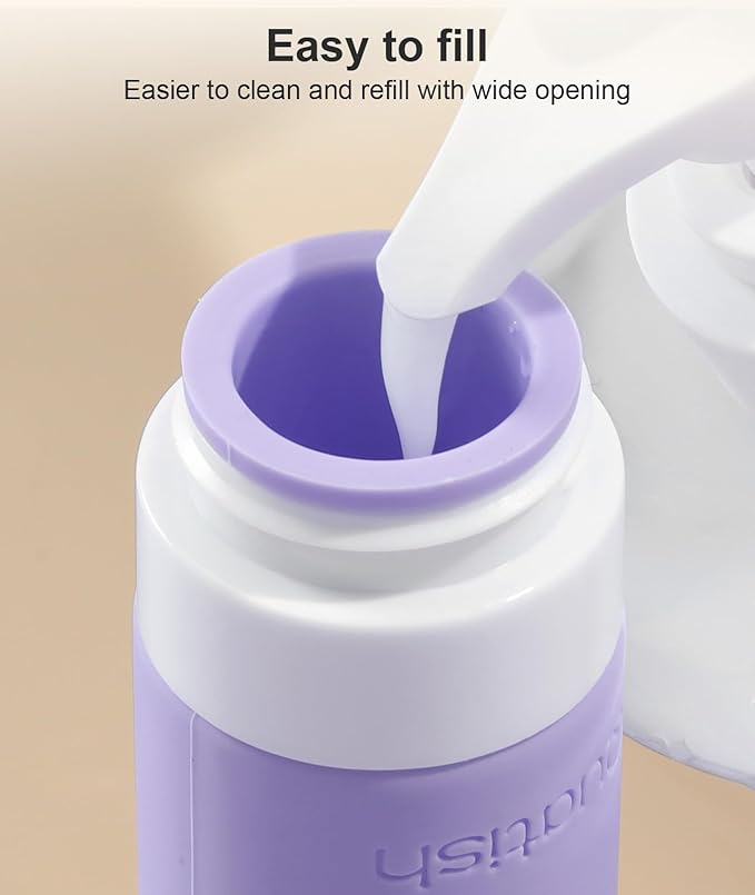 20 Pack Travel Bottles for Toiletries, Original Patented, TSA Approved Travel Size Containers, Leak Proof Silicone Shampoo and Conditioner Bottles Women & Men, Airplane Cruise Essentials, Purple