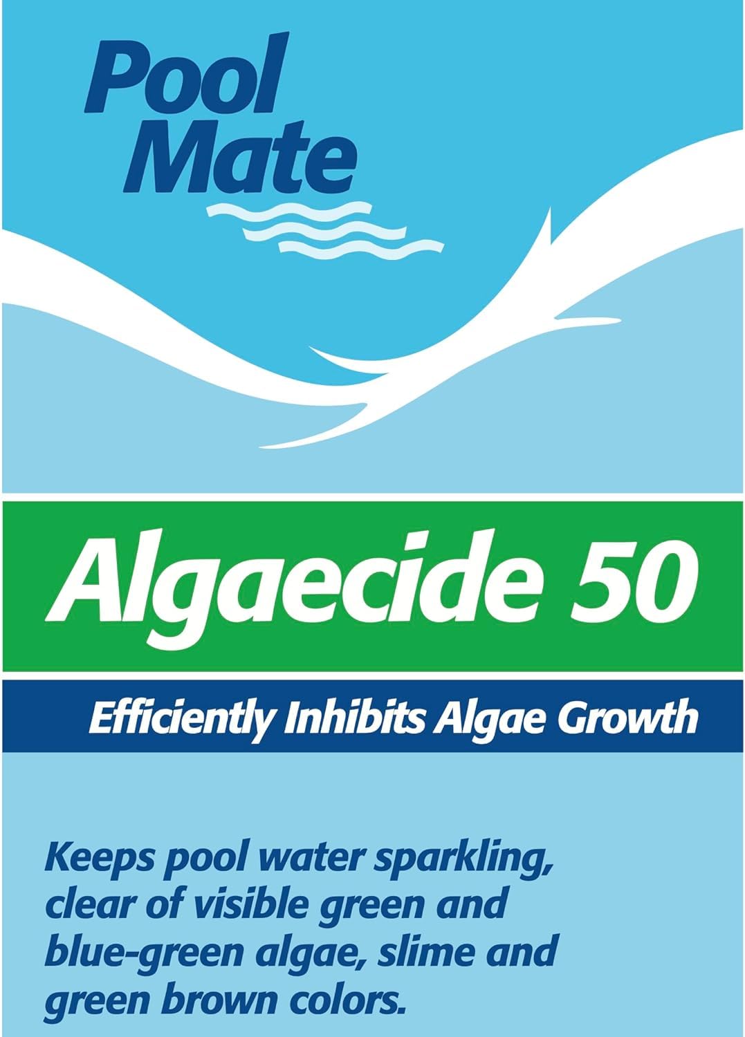 Pool Mate 1-Quart 4-Pack Premium Algaecide 50, Algaecide for Pool, Made in USA