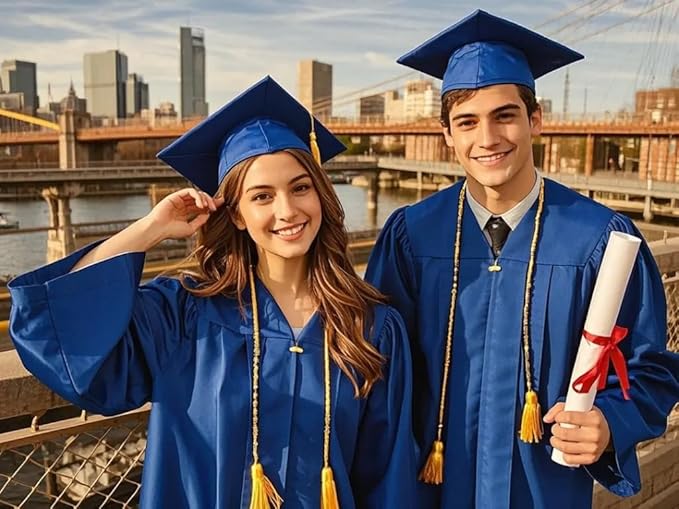 GradPlaza Matte Graduation Cap 2025 and 2026 Tassel Adult Graduation hat for High School College
