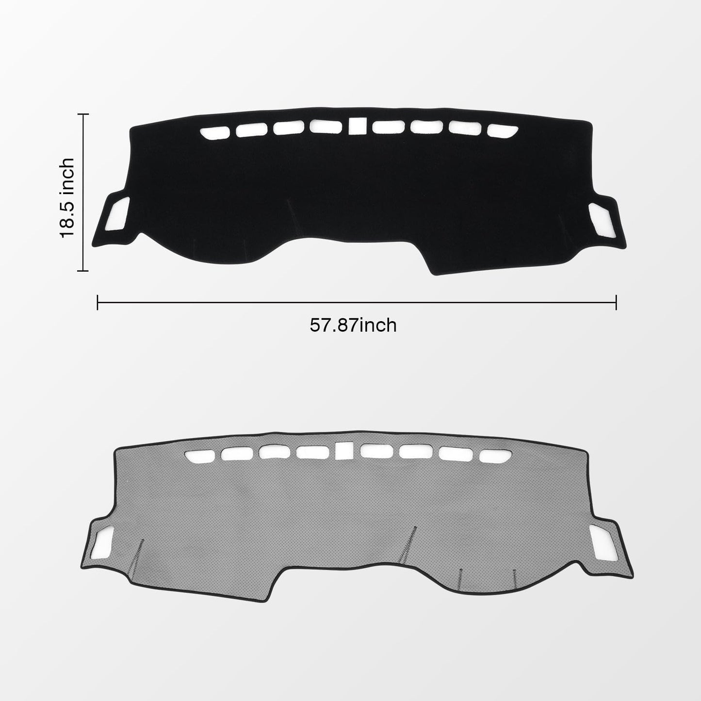 KUST Black Dash Cover for Kia Forte/K3 2019 2020 2021 2022 2023 2024 (S, EX, FE, LX, LXS, GT, GT-Line) Polyester Dashboard Cover Non-Slip Custom Fit Dash Mat Windshield Sunshade Glare