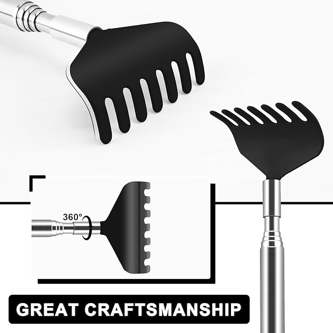 NICEMOVIC 6 Pack Back Scratcher for Men Women, Stocking Stuffers White Elephant Gifts for Adults, Game Prizes for Adults, Extendable Bulk Back Massager Tool for Thanksgiving Birthday Idea Gifts